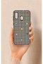 Samsung A20-A30 Compatible Silicone Case with Heart-Shaped Plaid Pattern