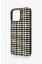 iPhone 16 Pro Max Compatible Silicone Case with Heart-Shaped Plaid Pattern - 4