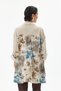 Women's Beige Italian 100% Cotton Velvet Oversized Velvet Shirt with Floral Print on the Back, Sizes 40–46 - 2