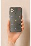 Samsung A04 Compatible Silicone Case with Heart-Shaped Plaid Pattern