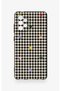 Samsung A72 Compatible Silicone Case with Heart-Shaped Plaid Pattern - 2