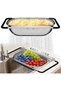 Over the Sink Colander, Strainers and Colanders, Expandable Fine Mesh Strainer with Rubber Grip for