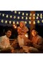 سلسلة أضواء LED لرمضان بطول 3 أمتار و20 مصباح، أضواء زخرفية دافئة بيضاء على شكل هلال ونجمة مع وميض - 5