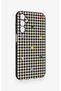 Samsung A15 Compatible Silicone Case with Heart-Shaped Plaid Pattern - 3
