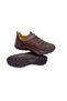MEN'S LEATHER NUBUCK SHOES WITH ELASTIC LACES, BROWN, LEATHER LINING, RUBBER SOLE, CASUAL SHOES - 3
