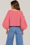 Women's Puff-Sleeve Striped Blouse cty-çtn-9899 - 3