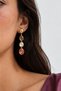 Colored Stone Dangle Brand Model Steel Earrings - 3