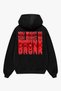 "You Might Be Drunk" Back-Printed Oversized Unisex Black Hoodie