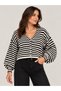 Women's Striped Button-Front Cardigan cty-çtn-60684