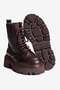 Women's Genuine Leather Zip-Up Boots with Thick Soles, Loras Brown - 6
