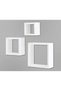 3 Cubic Wall Shelves wood - white color - 2
