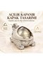 Luxury Alloy Metal Figurine Decorative Ashtray with Lid, 15 cm Metal Figurine, Incense Holder, Jewelry & Coin Box - 3
