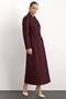 Gabardine Suede Trench Coat with Handkerchief Collar Detail, BORDO 6941 - 4