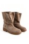 Duo Biscuit-Colored Suede Flat Sole Women's Boots - 3