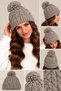 Women's Pom-Pom Knit Beanie – Soft-Textured Winter Knit Beanie