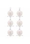 Set of 6 8-cm White Tulle Transparent Christmas Tree Ornaments—Decorative Hanging Ornaments - 2