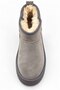Women's Gray Winter Mini Boots with Thick Soles and Suede-Look Upper, Lined with Fur - 3
