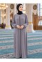 Ready-to-Wear Prayer Dress with Scarf, Zipper, One-Piece, Easy to Wear, Gray Hijab - 4