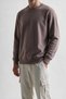 3 Thread Black Men's Crew Neck Casual Sweatshirt - 8