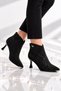 Black, Stylish, Comfortable, Special-Occasion Zip-Up Boots for Women with Stiletto Heels 25K416-1 - 3