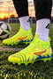 Neon Cobalt Ankle-High / Studded Soccer Cleats for Grass Fields - 4