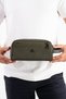 Canvas and Leather Men's Handheld Clutch Bag Suitable for Everyday Use - 4