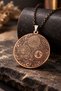 Round Copper Necklace for Women and Men, Embroidered with the Names of Allah (Asma al-Husna) and Enchanted Arabic Motifs – Custom Design - 2