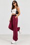 Women's Wide-Leg Sweatpants with Contrast Piping, Elastic Waistband, Adjustable Hem, and Pockets—Relaxed Fit - 2