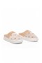 Beige Wool, Heat-Retaining, Patterned, Lightweight, Comfortable Women's House Slippers E451.Z.0103 - 4
