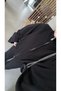 Butterfly Collar Zipper Tricot Pants Suit - 7