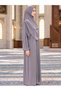 Ready-to-Wear Prayer Dress with Scarf, Zipper, One-Piece, Easy to Wear, Gray Hijab - 3