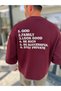Burgundy Clear Mind Boxy Fit Sweatshirt RES-5009 - 3