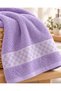 Soft Touch 10-Piece Cotton Hand and Face Towel Set, 50x85 cm, Checked Pattern - 4
