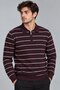 Men’s Polo Collar Zipper Knit Sweater – Long-Sleeve Winter Casual Sweater – White, Black, Burgundy, Brown - 4