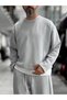 Light Gray Knit Basic Sweatshirt HM- - 4