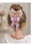 Girls' Laleli Pink Ribbon Buckled Hair Clip