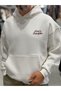 White Roated Embroidered Hooded Sweatshirt JJ-117 - 5