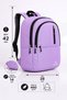 LS-2034 Unisex Backpack with Pen Pockets, Multiple Compartments, Large Capacity, Breathable, Orthopedic Back Support—for High School, Middle School, and Elementary School—LILA - 8
