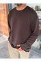 Coffee-Stained Collar Oversized Sweatshirt MRK-2617 - 4