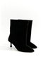 Magnifica Black Suede Loose Fit Women's Mini-Heel Boots - 8