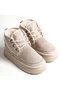ZRT04MK02 Premium Waterproof, Warm-Lined, Plush, Thick Sole, Lace-Up Suede Boot - Beige - 2