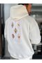 White Hooded Sweatshirt with Mono Patch SW-5212 - 2