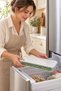 Set of 3 Freezer Storage Containers with Lids, Clear Refrigerator Organizers - 1 Liter - 2