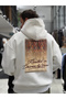 White Roated Embroidered Hooded Sweatshirt JJ-117 - 2
