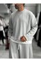 Light Gray Knit Basic Sweatshirt HM-