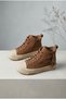 Miella Women's Lace-Up Athletic Boot with Fringed Side Design, Genuine Leather Suede - 3