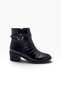 707-27 Leather-Upper, Ruched, Buckled Belt, Zipper-Closure, Heeled Women's Boots (5.5 cm) - 2