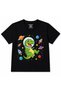 Space Dino Adventure – Cute Astronaut Dinosaur, Rockets, and Planets Kids' Cotton T-Shirt