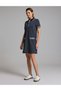Navy Blue A-Line Knit Dress 50331323-VR033 - 4