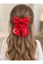 Girls' Moon and Star Red Ribbon Hair Clip Buckled - 2